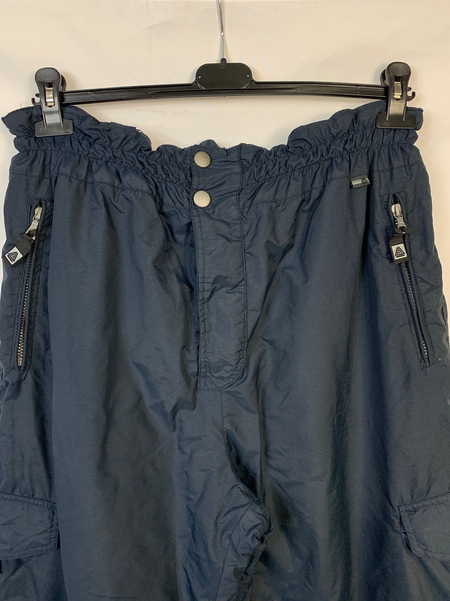 TAGLIA XXL - Pantalone con bretelle blu