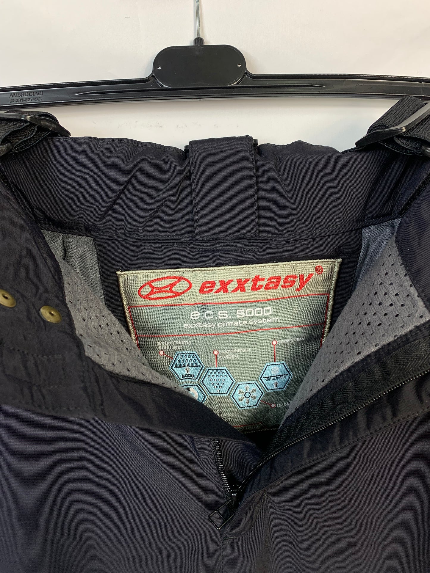 TAGLIA XL- Pantalone con bretelle exxtasy nero