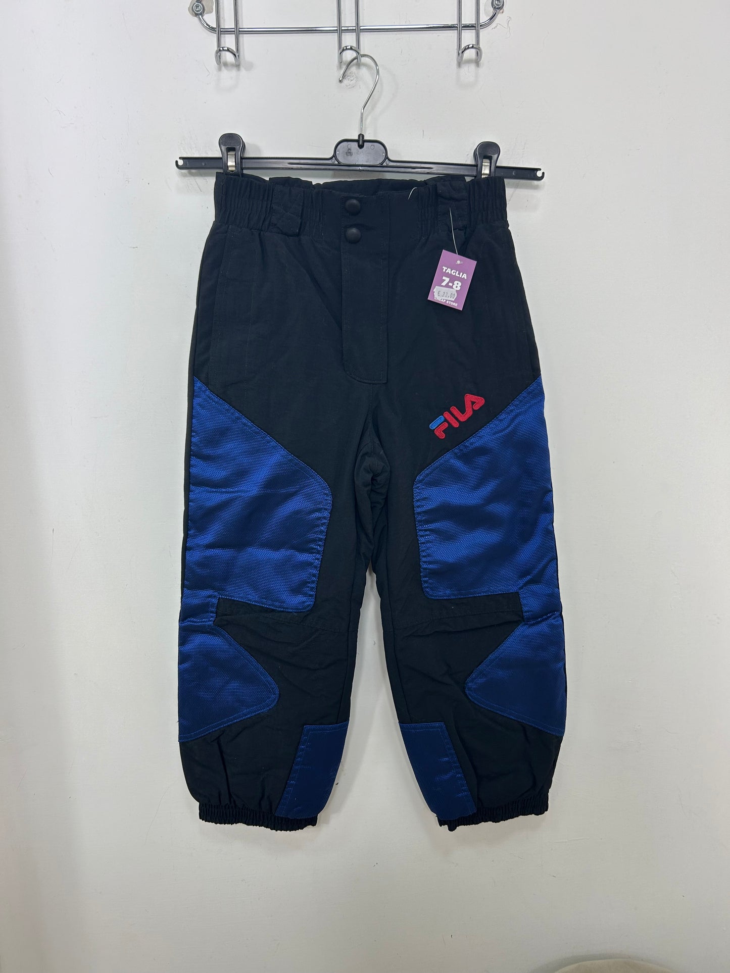 TAGLIA 8 ANNI - Pantalone con bretelle fila