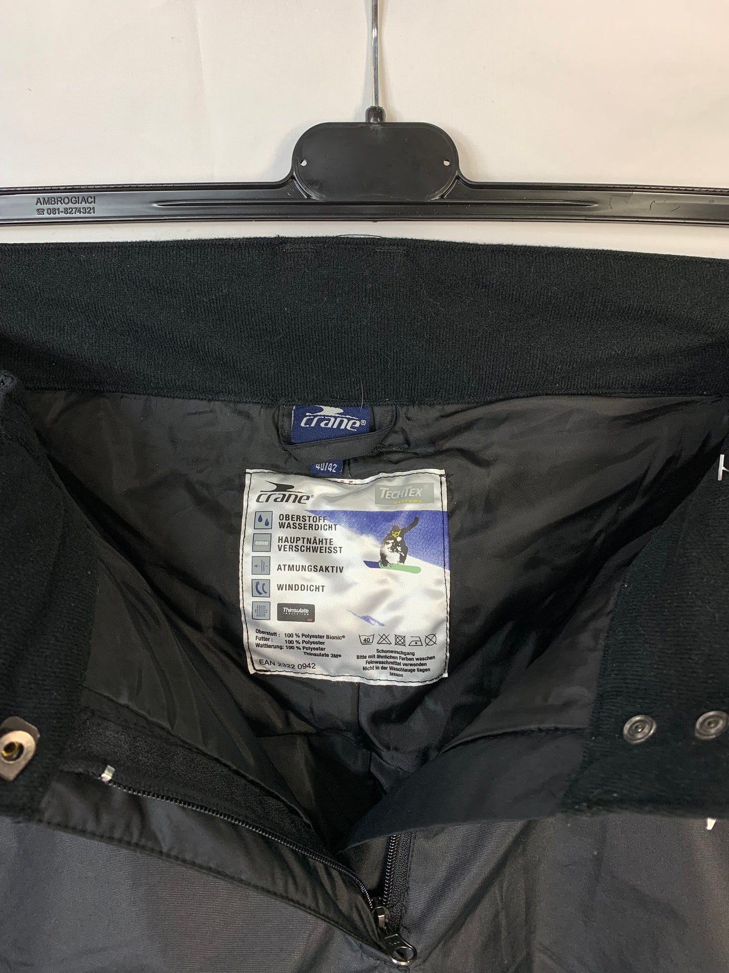 TAGLIA M - Pantalone crane nero