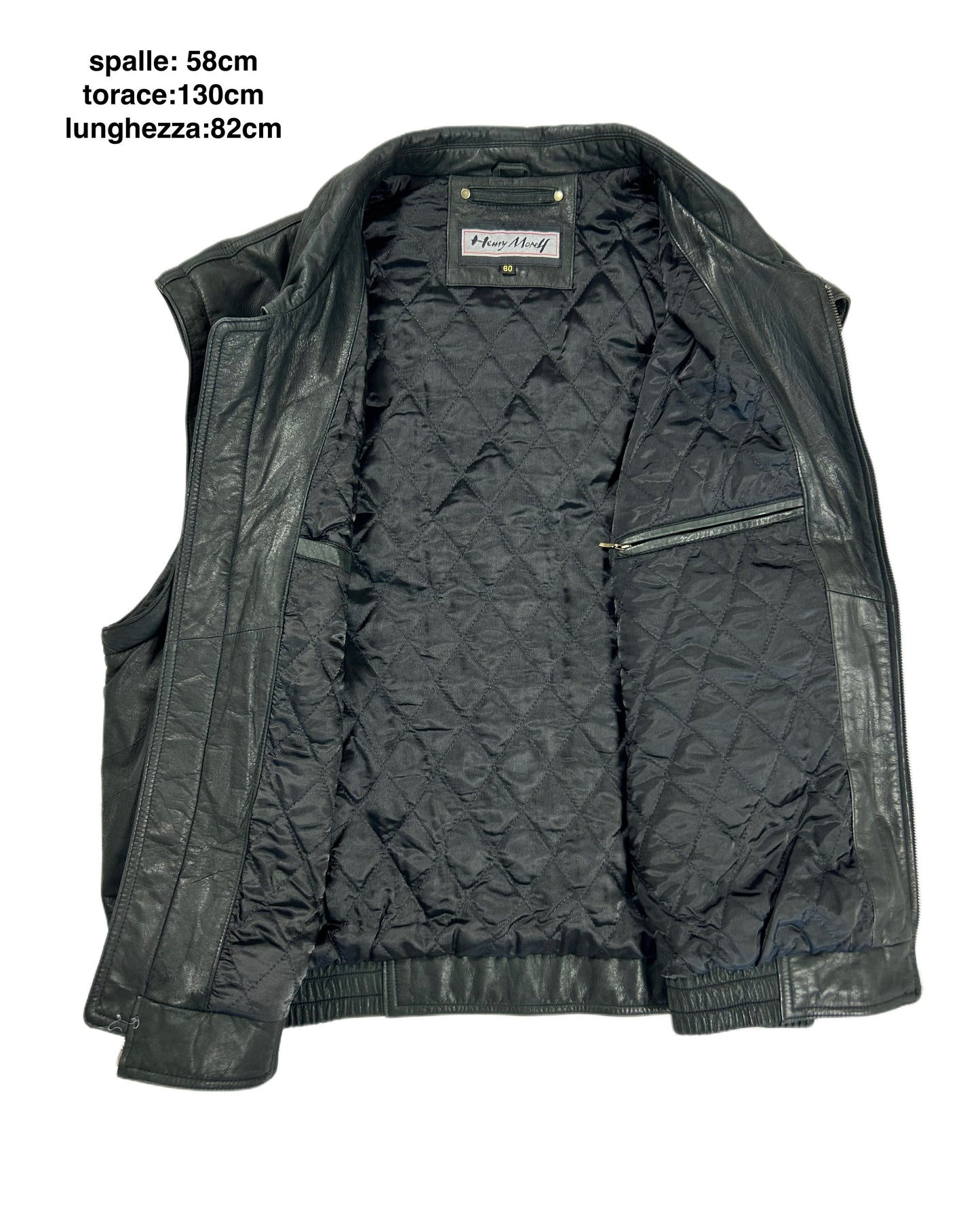 USED-SIZE 3XL Leather vest for motorcycling